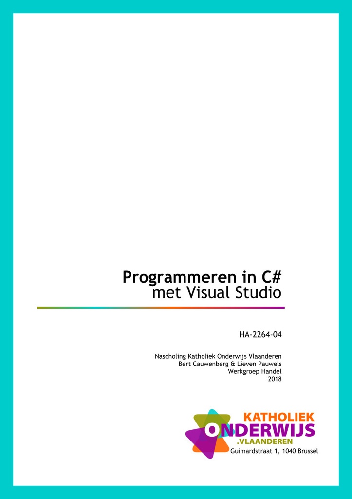 Programmeren in C# met Visual Studio