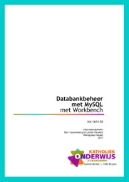 Databankbeheer met MySQL met Workbench